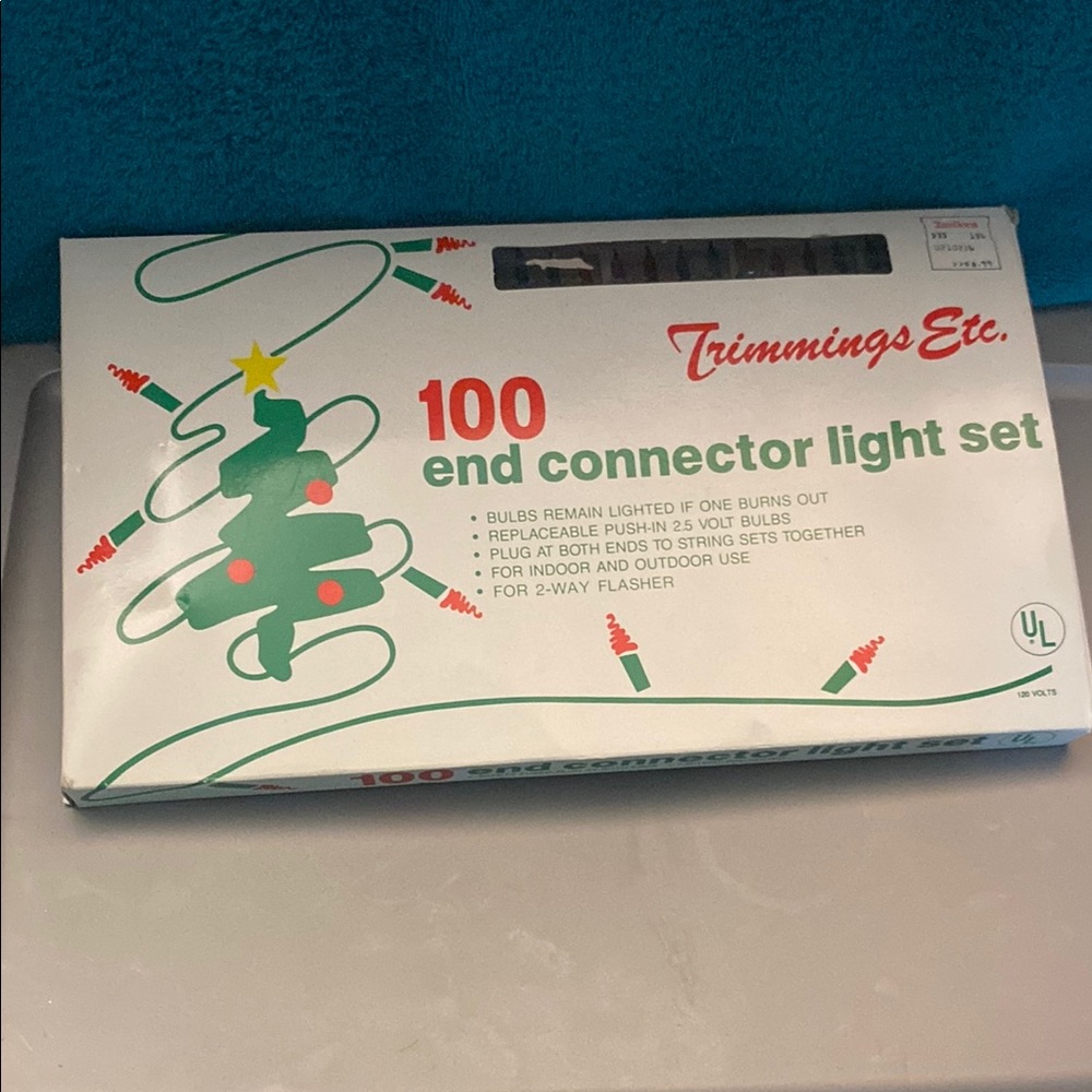Trimmings Etc Christmas Lights Vintage From Bradlees Dept Store NIB